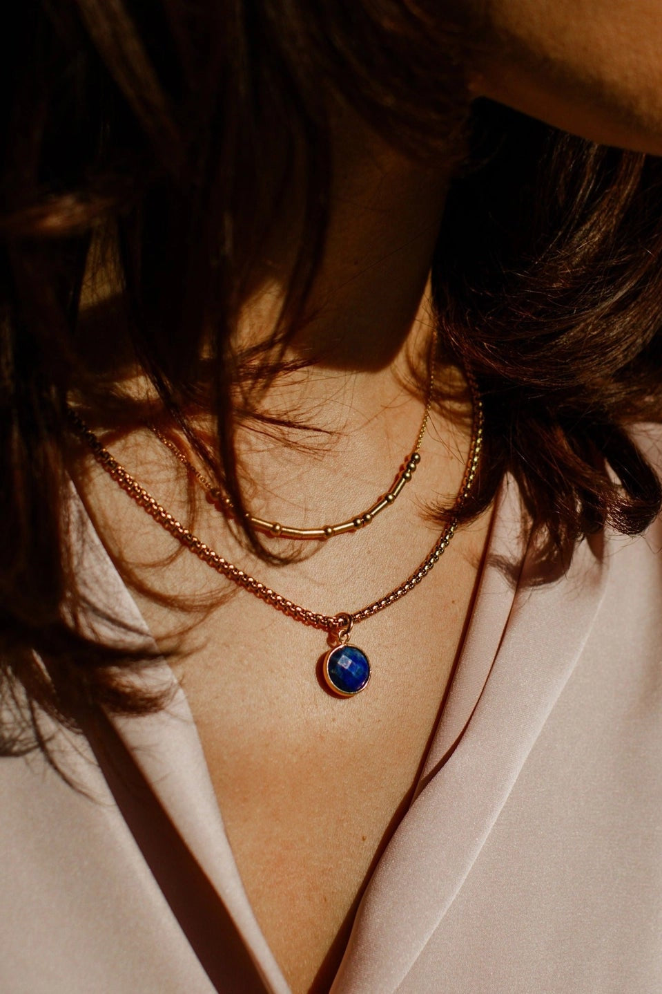 Lapis Stone Pendant Necklace