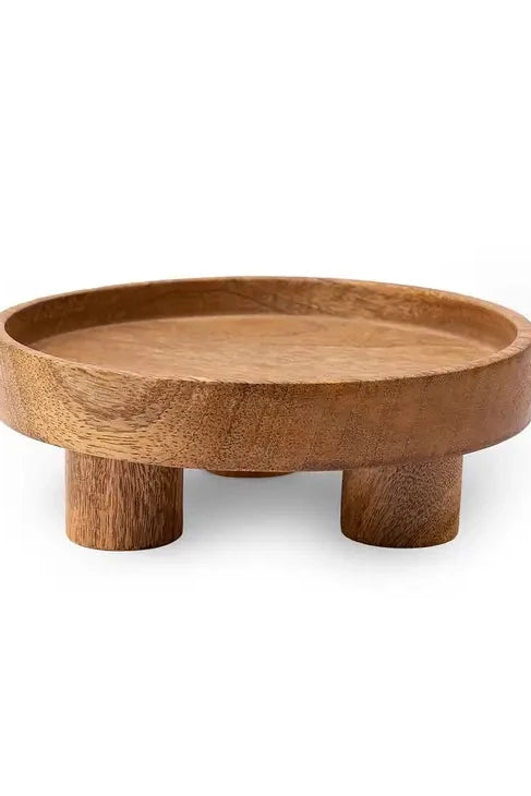 Mango Wood Pedestal Platter