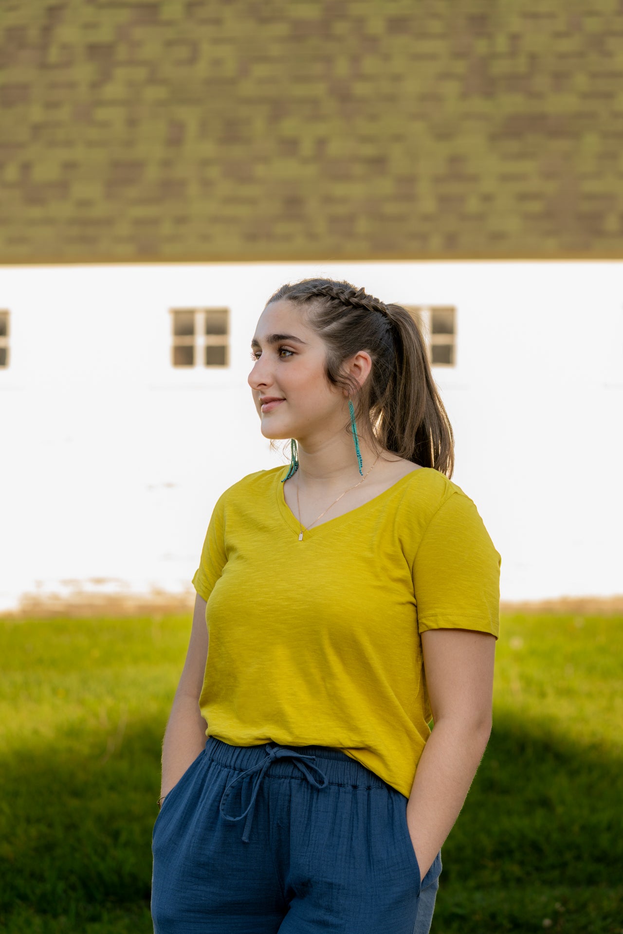 Featherweight Slub V-Neck Tees