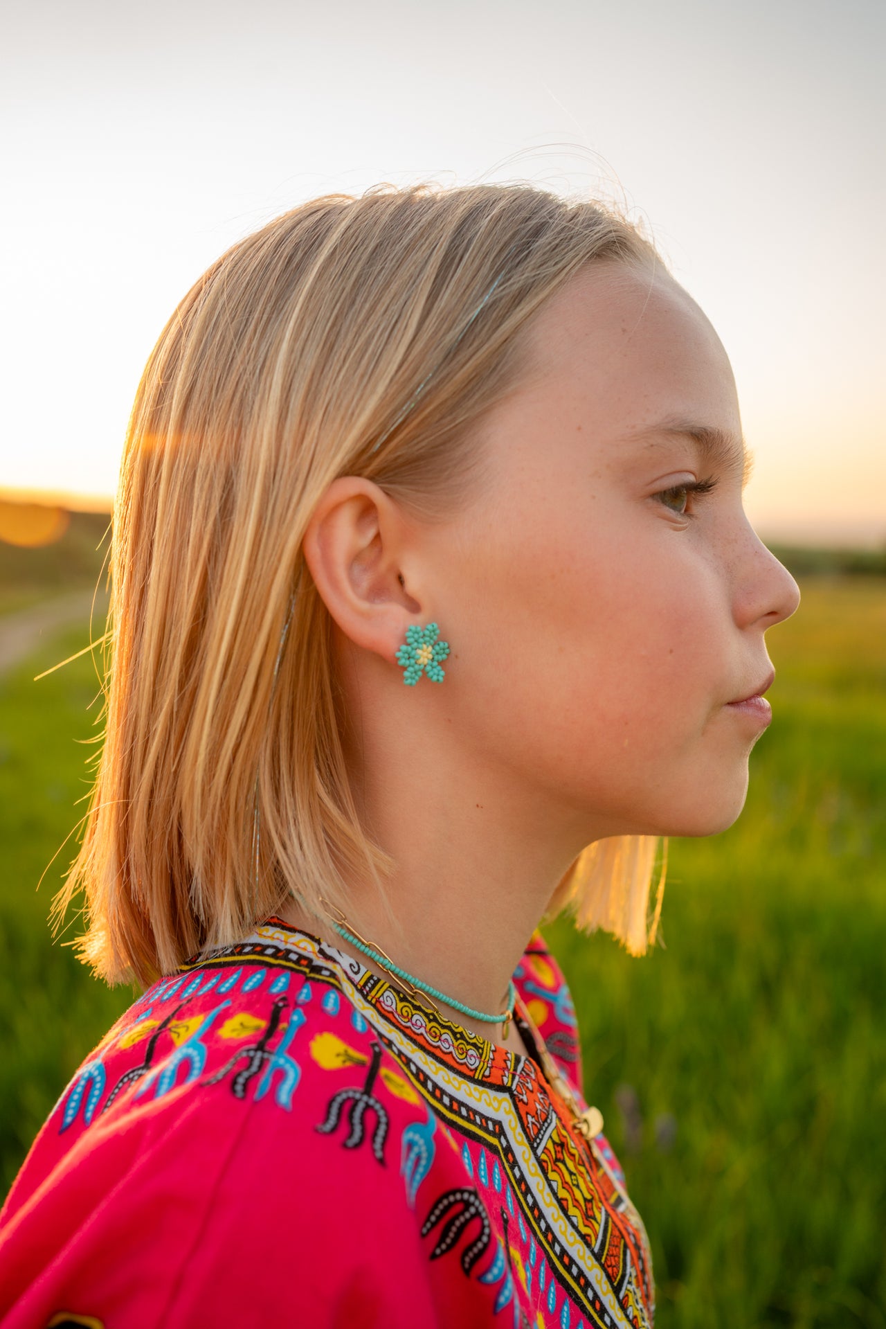 Daisy Beaded Studs