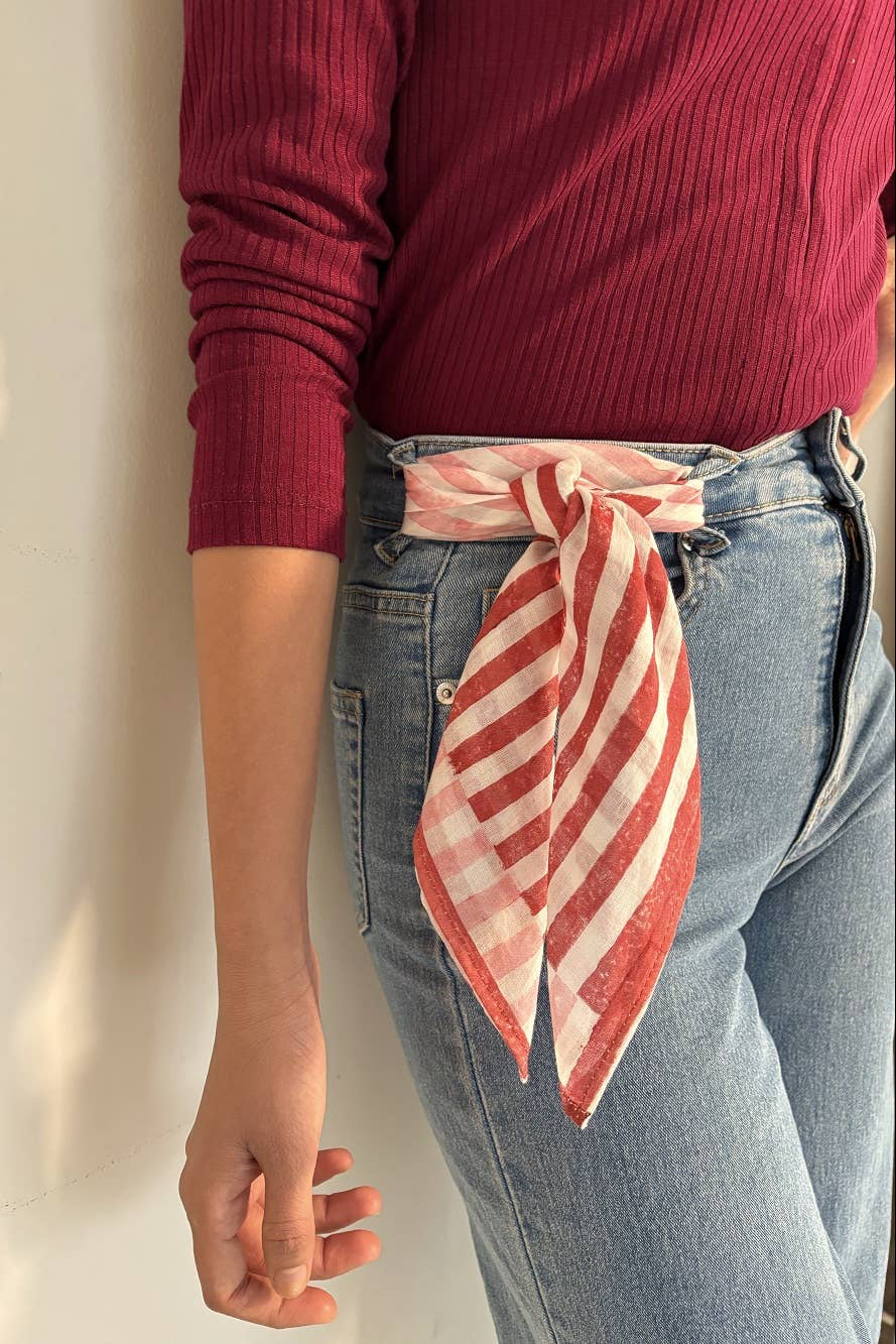 Stripe cotton Scarf