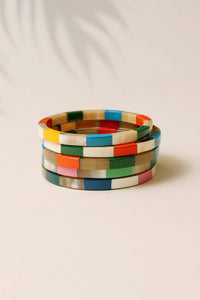 Thumbnail for Watercolor Tile Bangle Set
