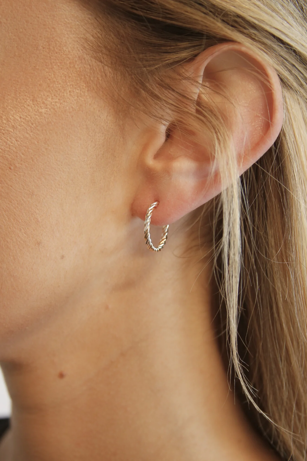 Two-Tone Twist Hoops