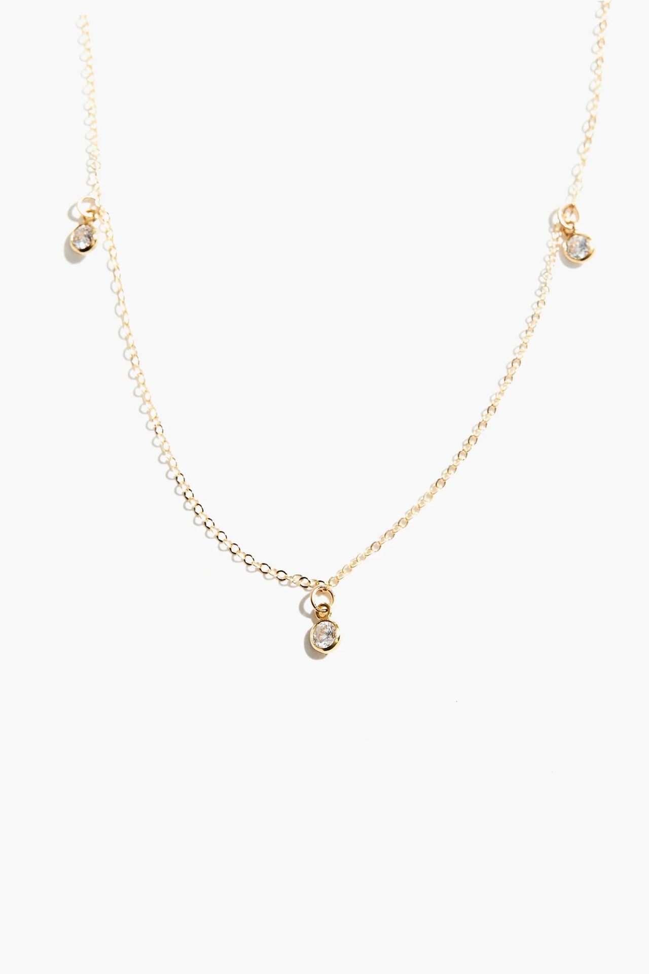Triple Stella Drop Necklace