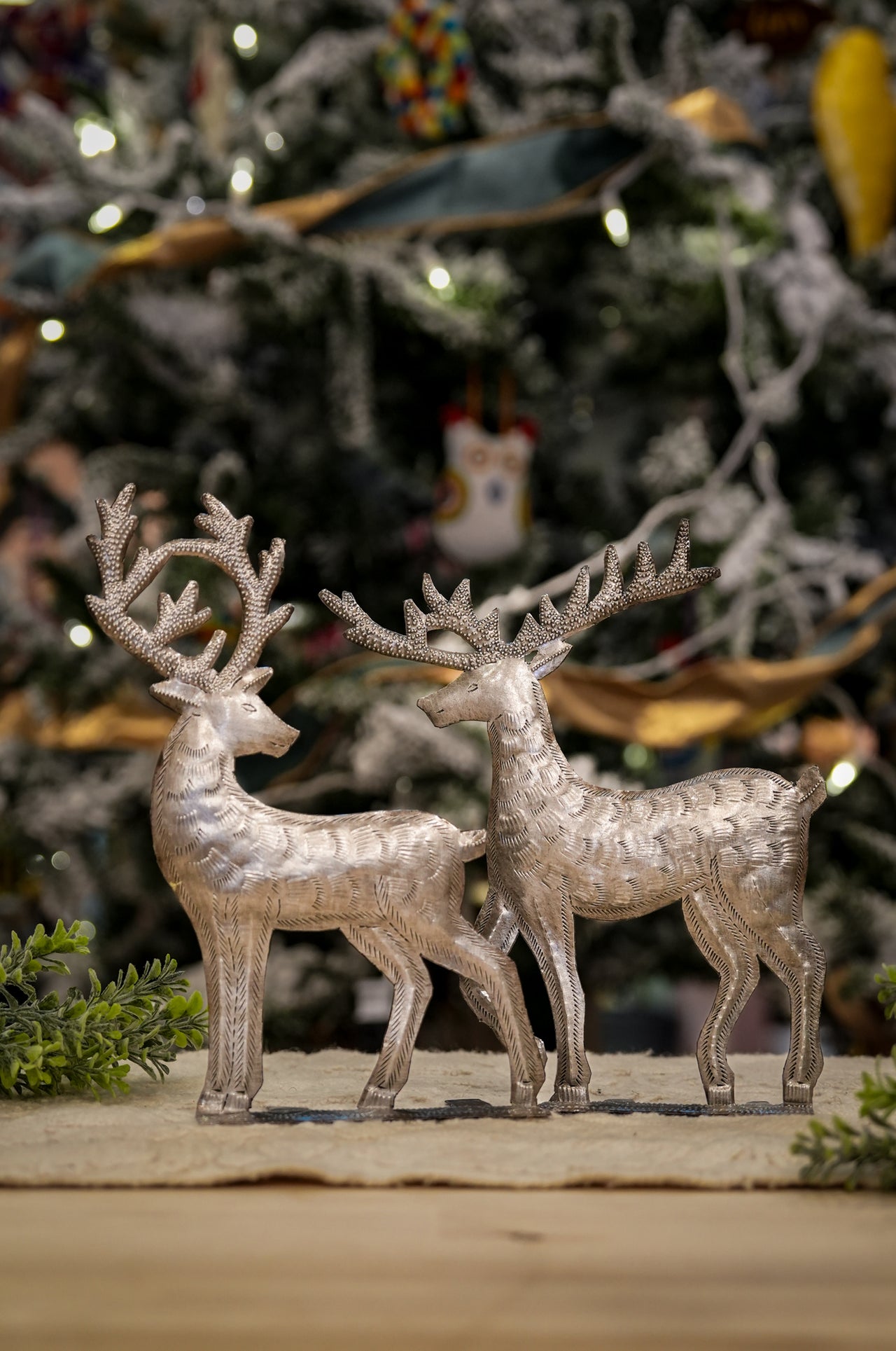 Pair of Standing Reindeer