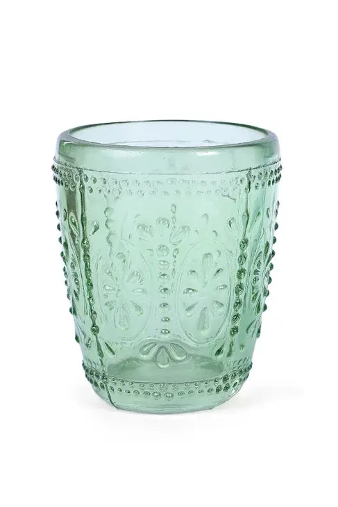 Vintage Crystal Colored Drinking Glass