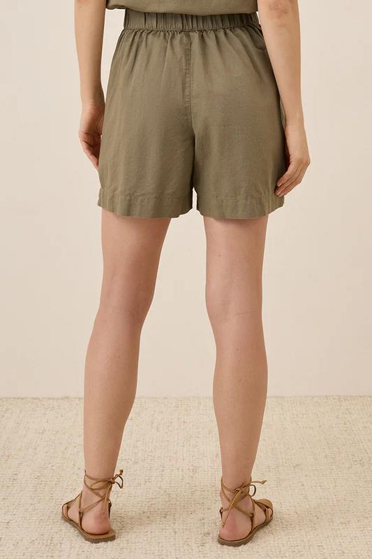Canopy Linen Blend High-Waisted Short