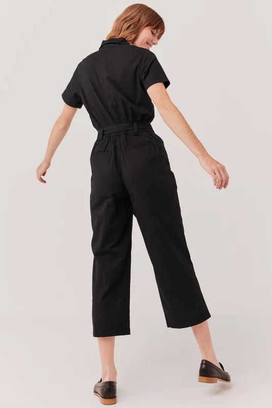 Boulevard Brushed Twill Zip Front Jumpsuit