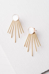 Thumbnail for Caroline Stud + Fringe Earrings