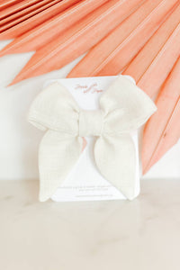Thumbnail for Handmade Linen Bow