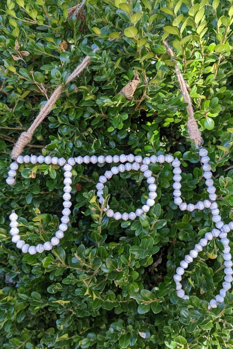 Christmas Paper Bead Wall Hangings