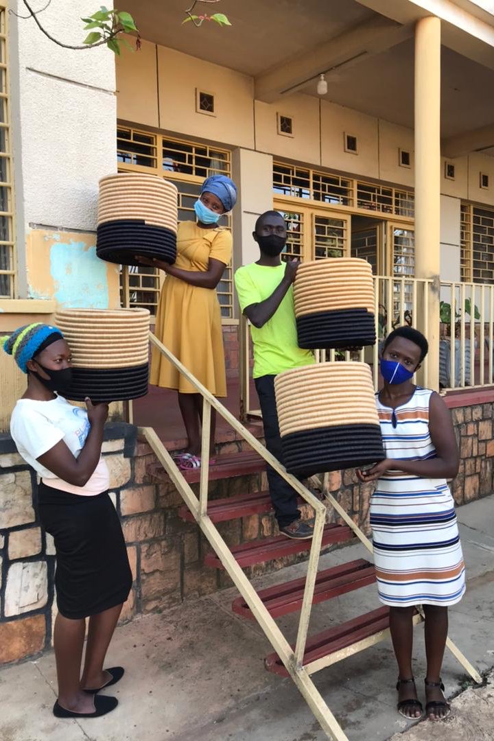 Black Vandi Basket with Tassels