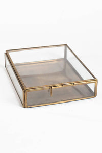 Thumbnail for Antiqued Brass Keepsake Box