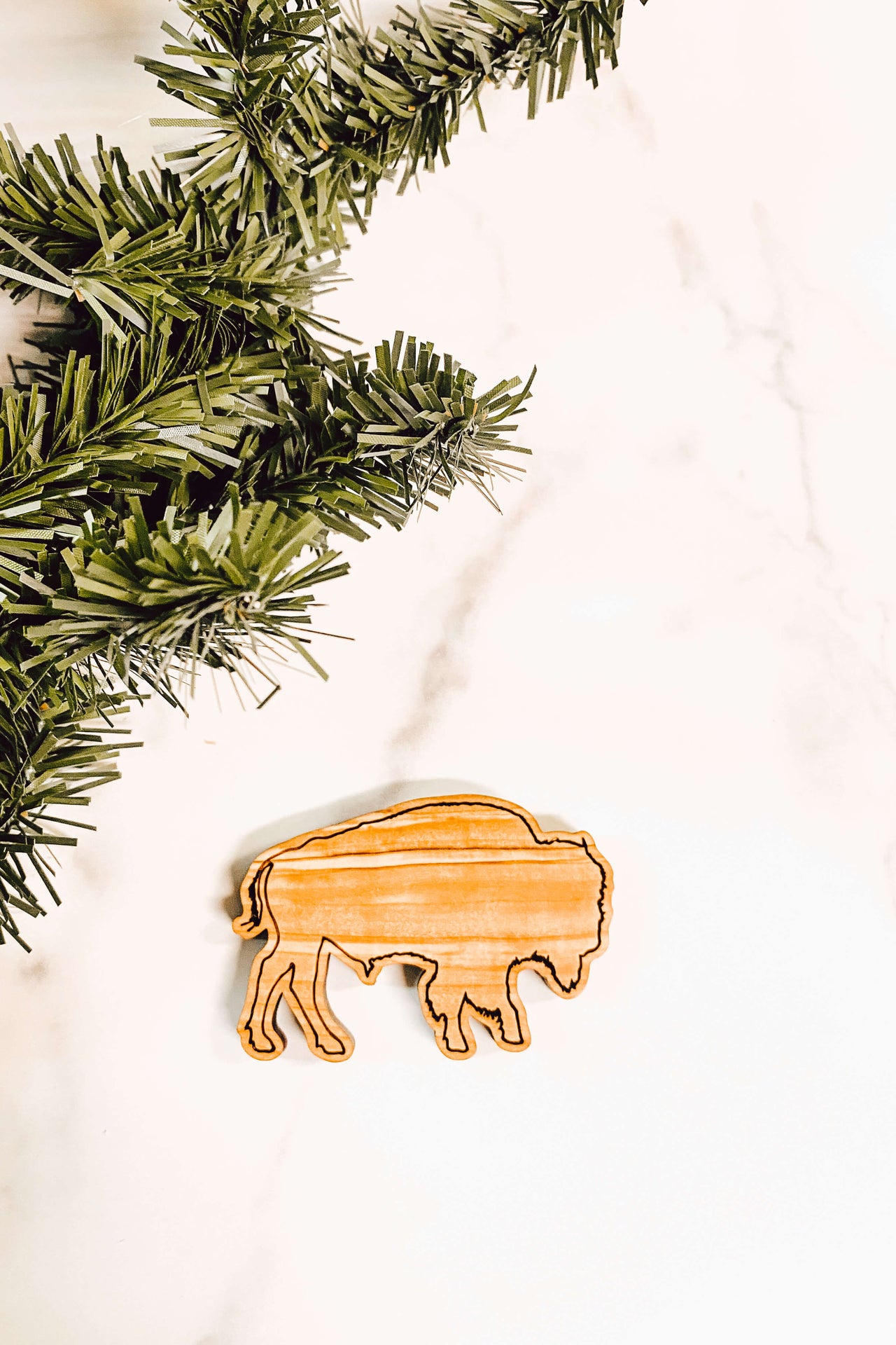 Olive Wood Buffalo Magnet