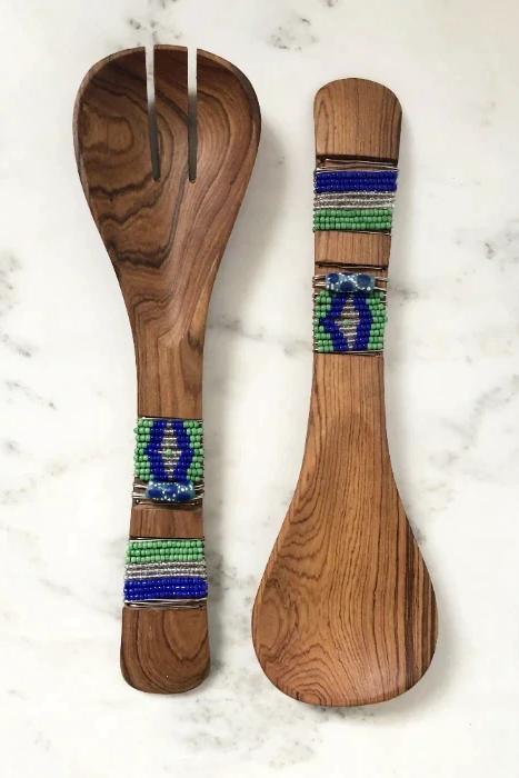 Beaded Salad Spoons