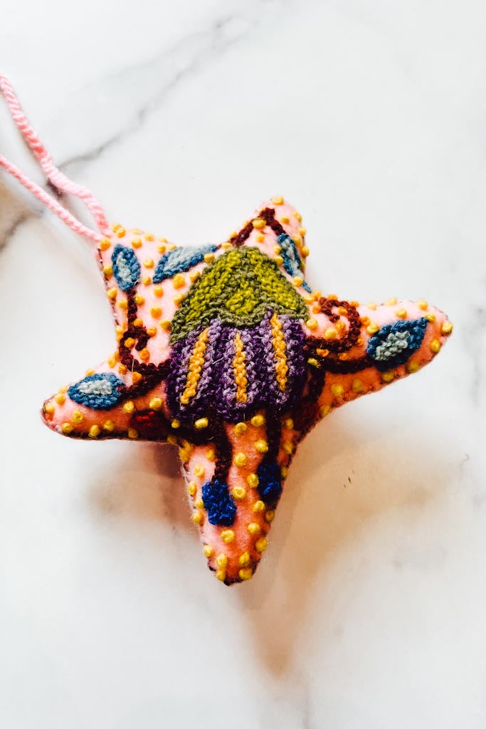 Embroidered Star Ornament