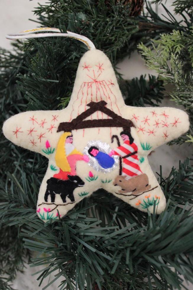 Nativity Star Ornament