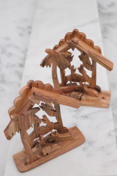 Olive Wood Tabletop Creche