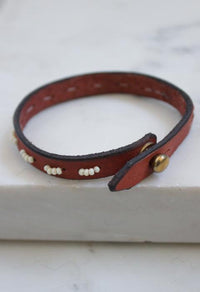 Thumbnail for Leather Beaded Row Bracelets