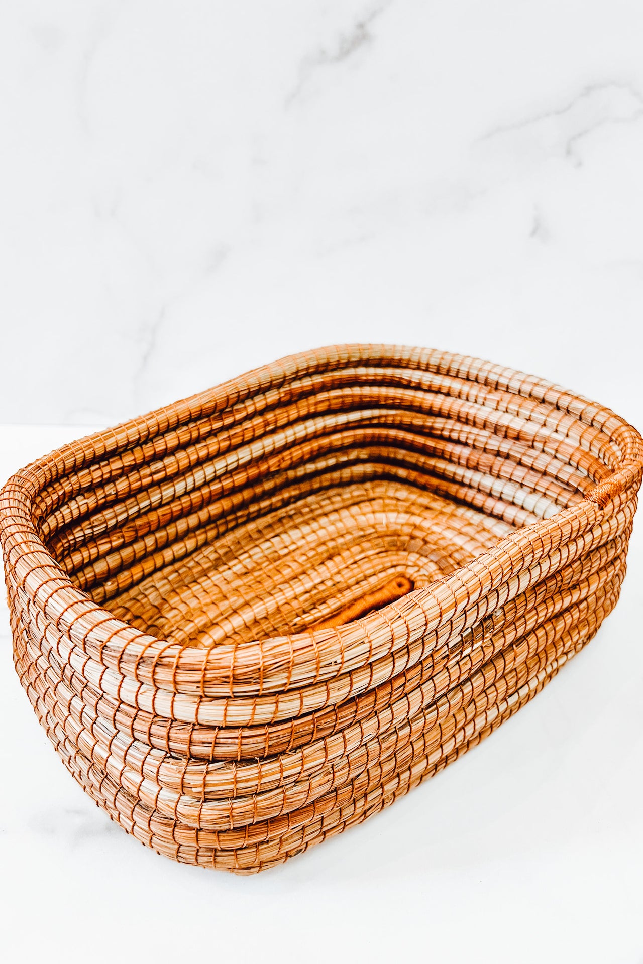 Rectangular Pine Needles Basket