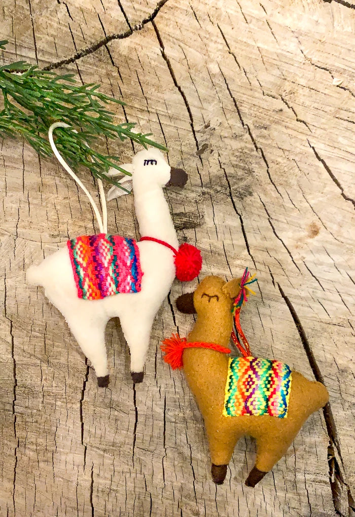 Stuffed Llama Ornament