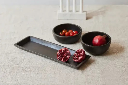 Earthenware Black Pottery Tray