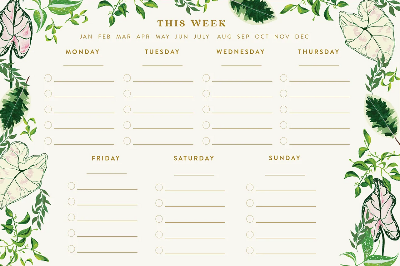 Greenhouse Weekly Notepad