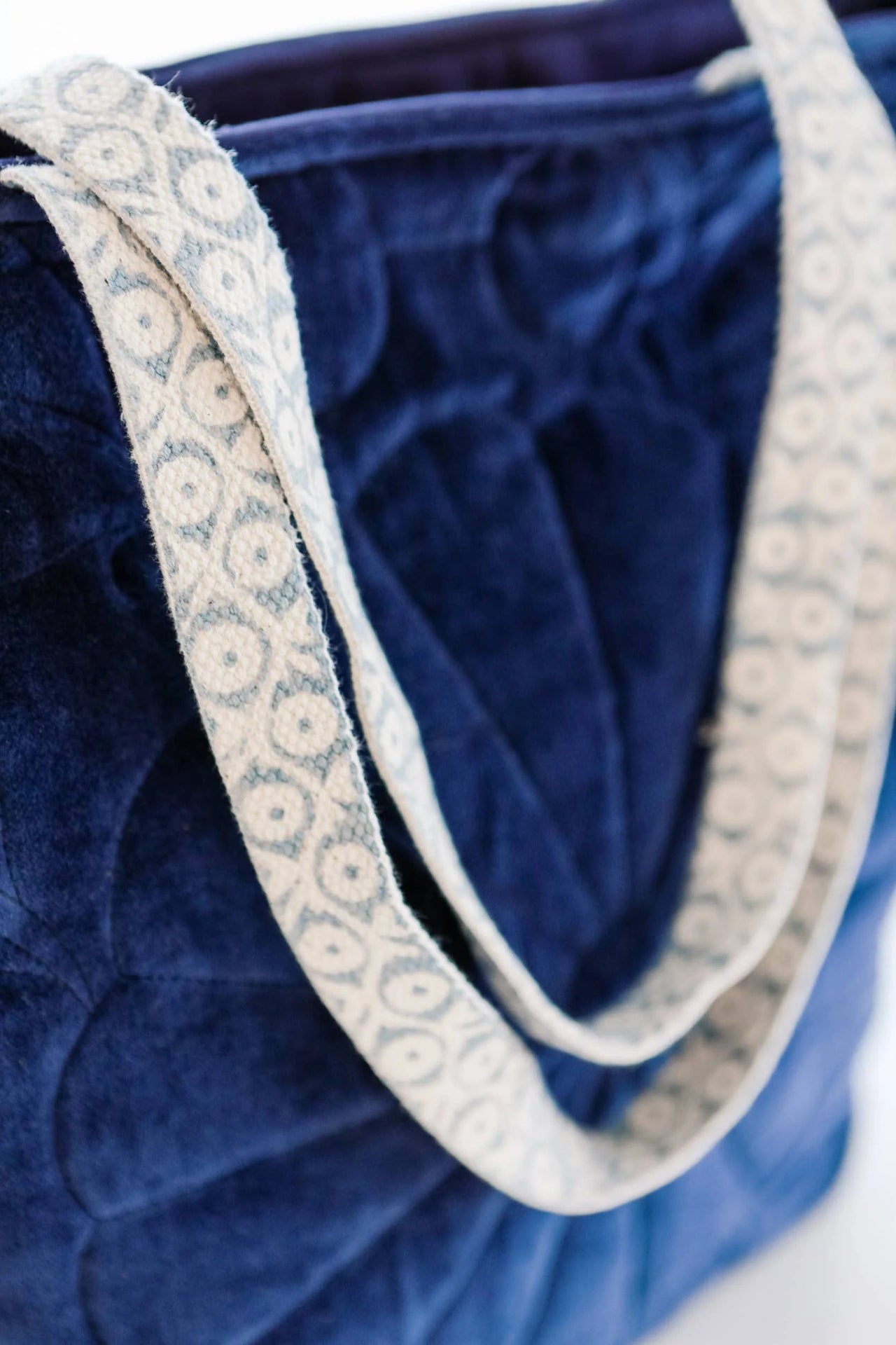 Quilted Velvet Tote