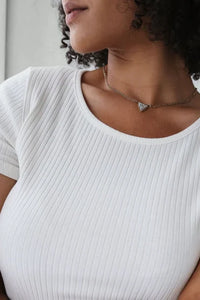 Thumbnail for Cassia Cotton Rib Knit Tee