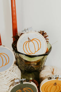 Thumbnail for Embroidered Pumpkin Hoop