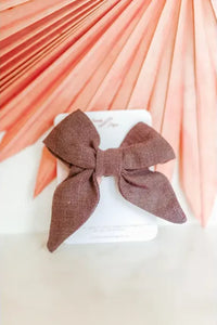Thumbnail for Handmade Linen Bow