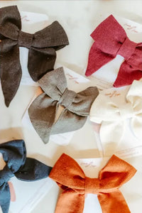 Thumbnail for Handmade Linen Bow