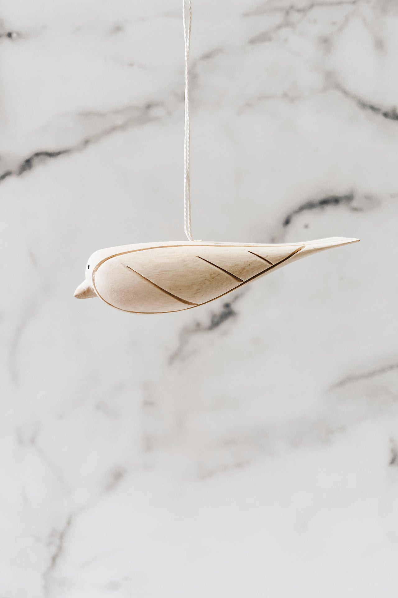 Hand Carved Bird Ornament