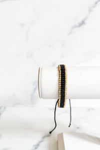 Thumbnail for Black and Gold Beaded Bracelet